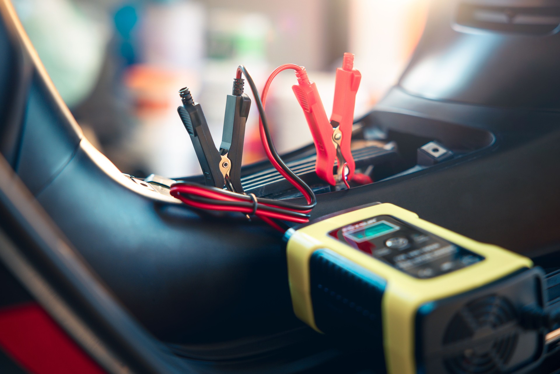 Charging battery and repair for start motorcycle or motorbike.